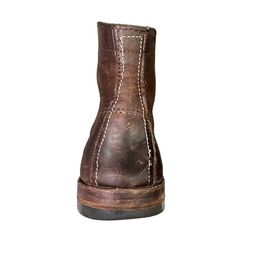 Wolverine 1000 Mile Mens Brown Leather Boots Made in‎ USA W05301 Size 10.5 D